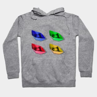 Color Boats Origami Hoodie